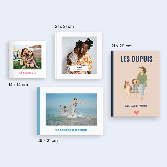 Album Photo Famille Portrait aligné minimaliste