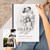 Album Photo Famille Portrait au crayon de papier
