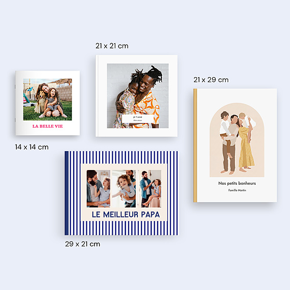 Album Photo Famille Traits bleus