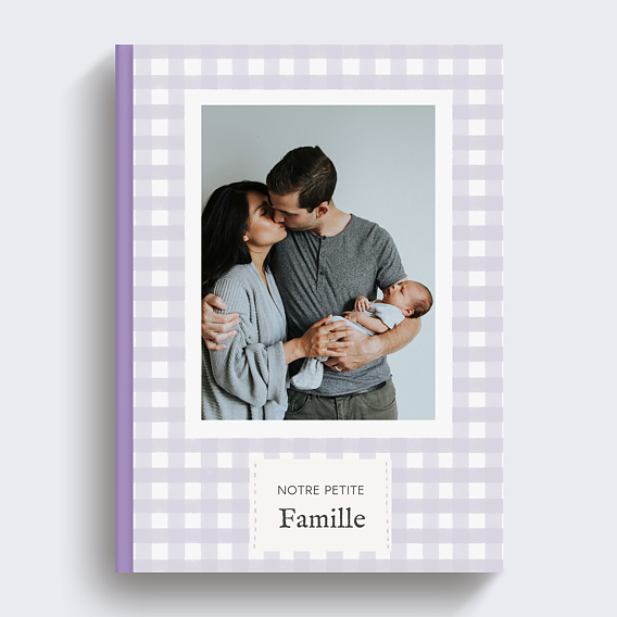 Album photo famille Vichy lila