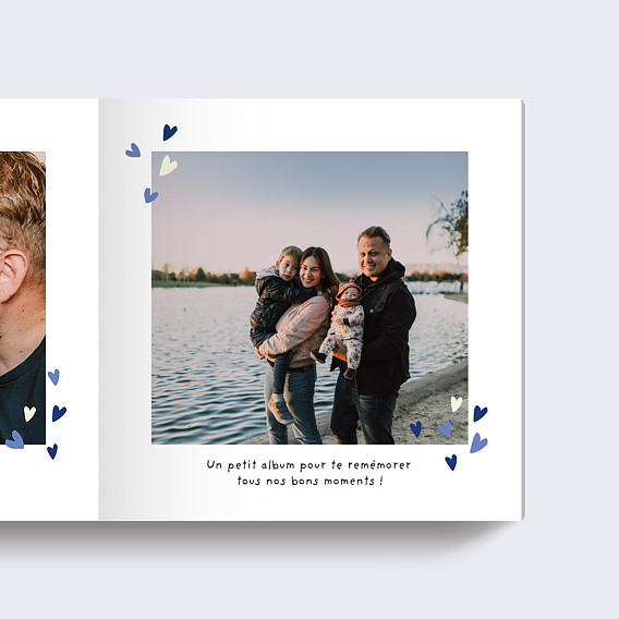 Album photo famille Motif petits cœurs Page 2