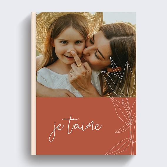 Album Photo Famille Fleur terracotta