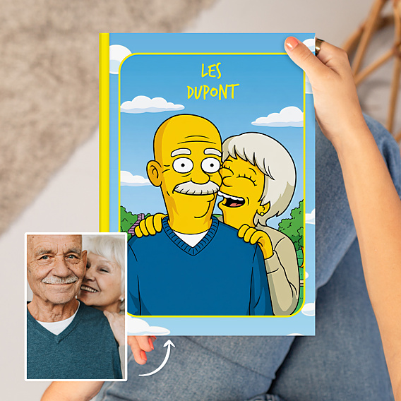 Album Photo Famille Portrait en cartoon