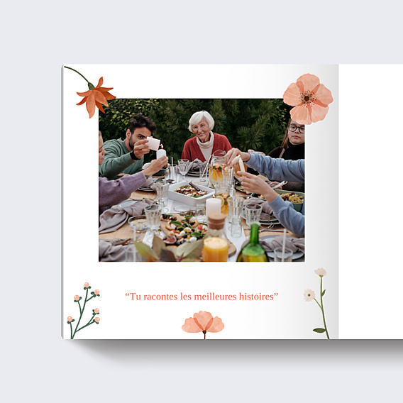 Album Photo Famille Fleurs aquarelles