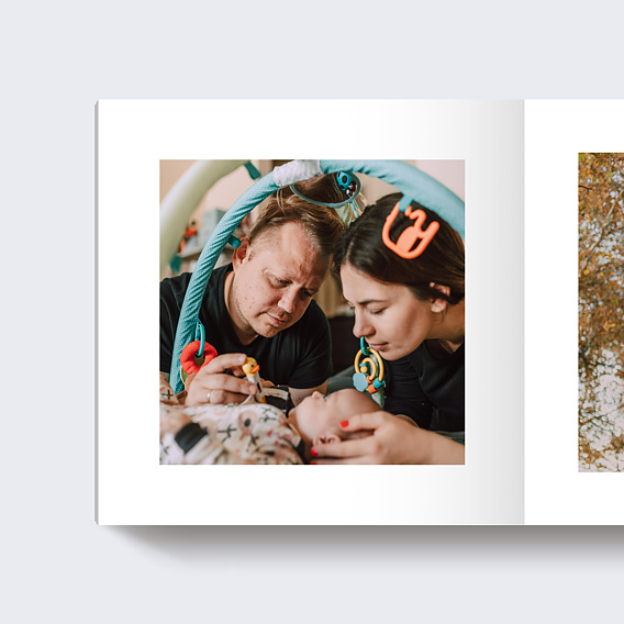 Album photo famille Quadrillage Fête Page 1