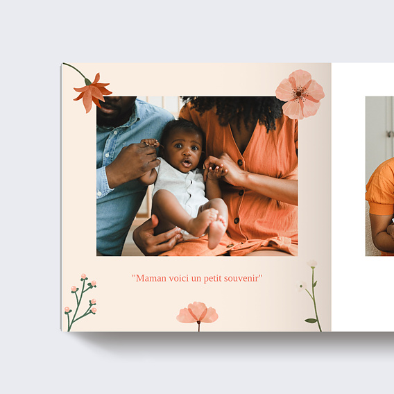 Album Photo Famille Fleurs aquarelles