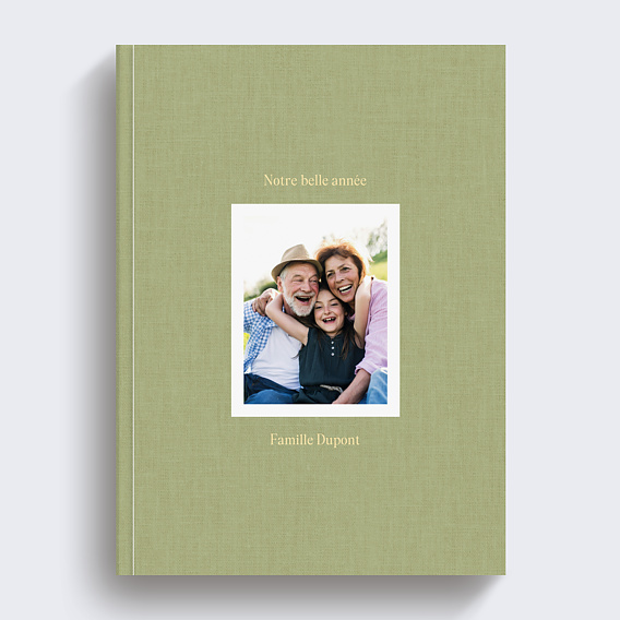 Album photo famille Tissu embossé et dorure
