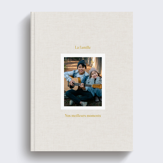 Album photo famille Tissu embossé et dorure