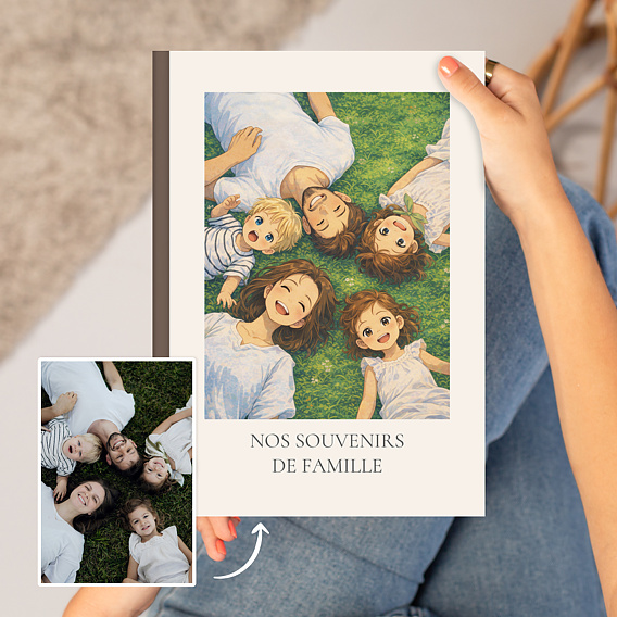 Album photo famille Portrait en manga