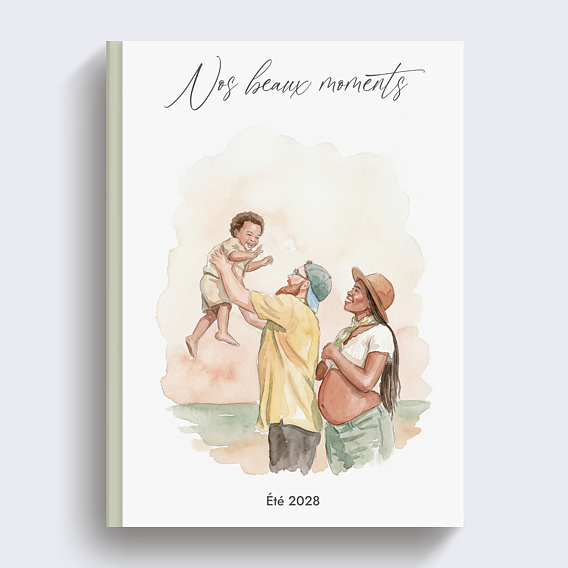 Album Photo Famille Portrait en aquarelle