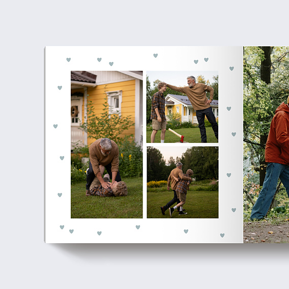 Album photo famille Amour en Fête Bleu Page 1