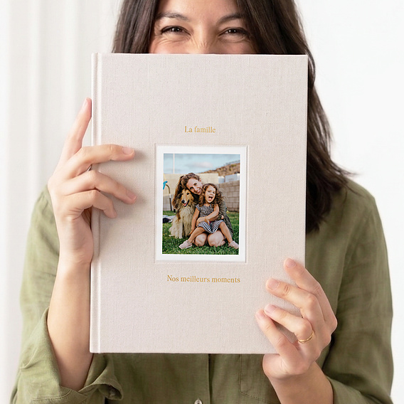 Album Photo Famille Tissu embossé et dorure