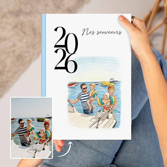 Album Photo Famille Votre année 2026 aux crayons de couleur