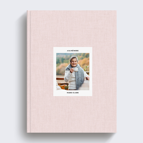 Album Photo Hommage Tissu embossé