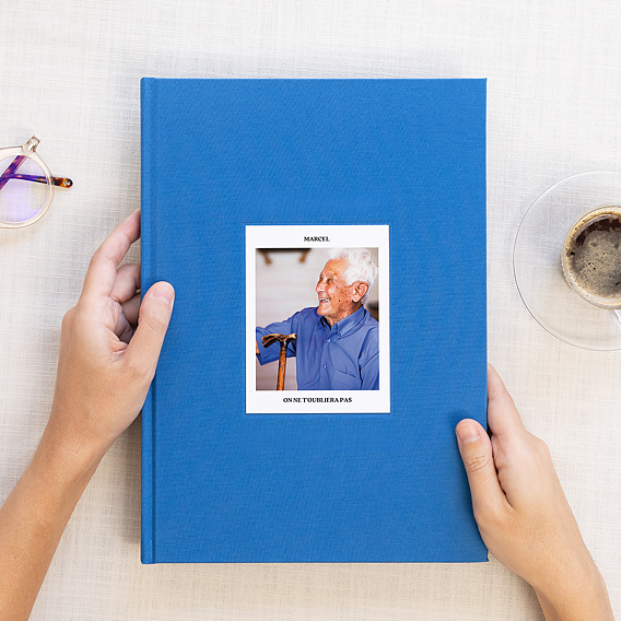 Album Photo Hommage Tissu embossé