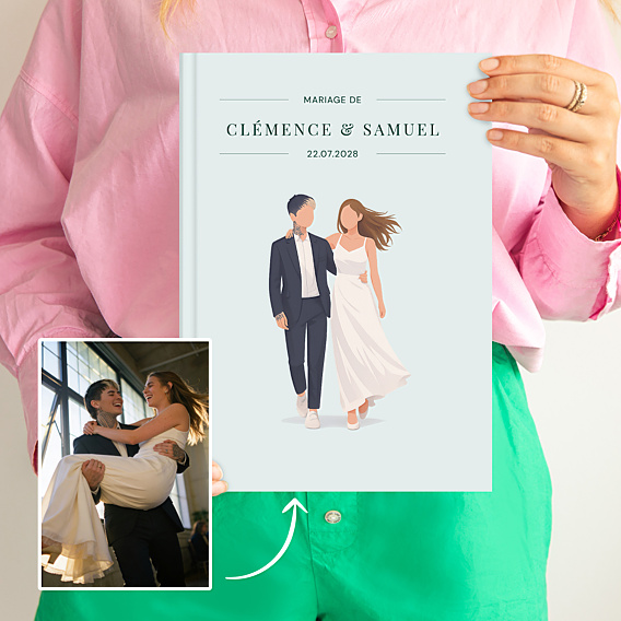 Album Photo Mariage Couple minimaliste aligné