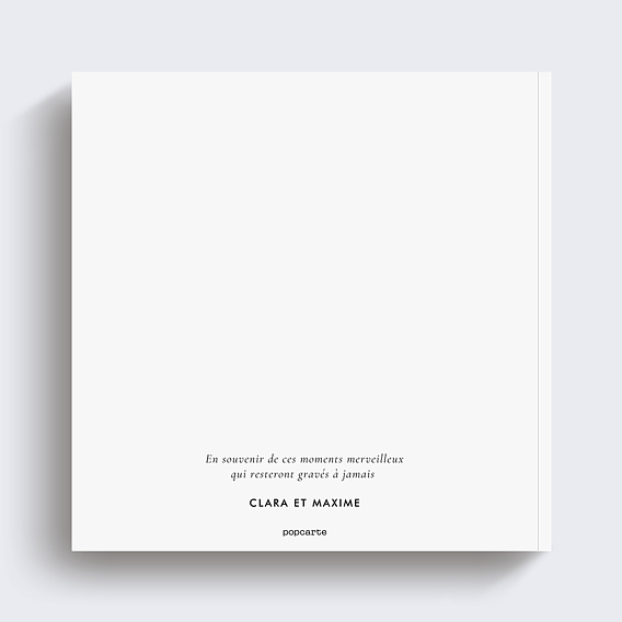 Album photo mariage Traditionnel Étiquette Verso