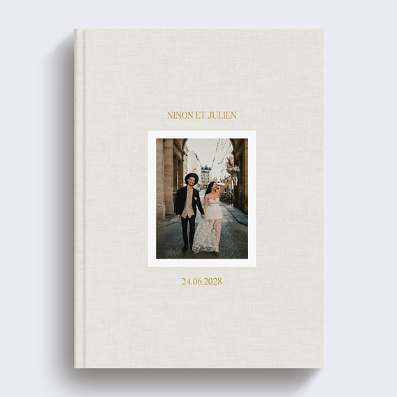 Album Photo Mariage Tissu embossé et dorure