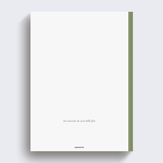 Album photo mariage Couronne Ocre Eucalyptus Verso