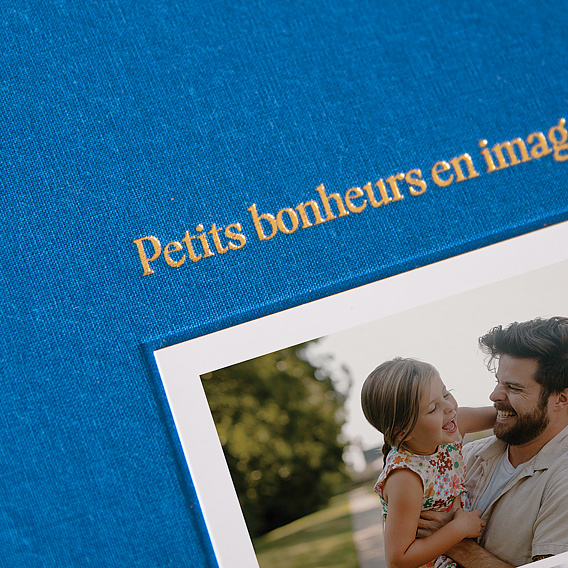 Album photo mariage Tissu embossé et dorure Après 3