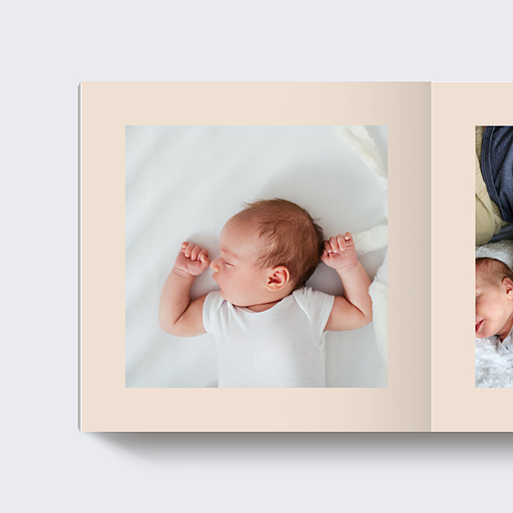 Album photo bébé Etiquette Poudrée