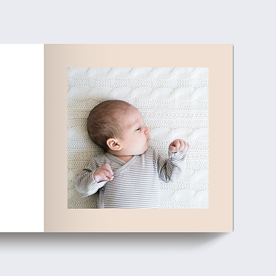 Album photo bébé Etiquette Poudrée