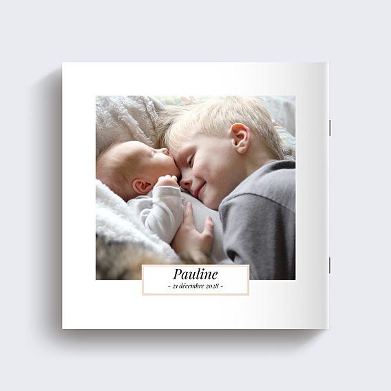 Album photo bébé Etiquette Poudrée