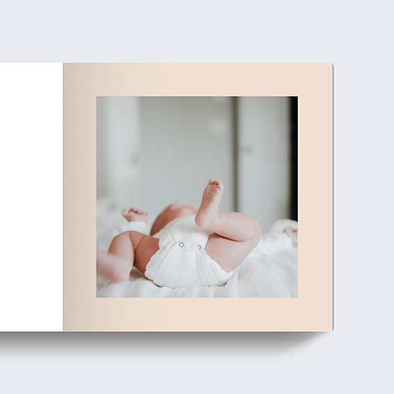 Album photo bébé Etiquette Poudrée
