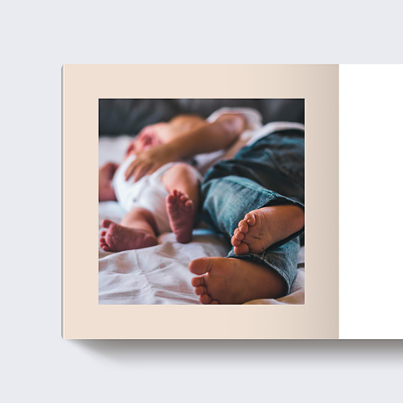 Album photo bébé Etiquette Poudrée