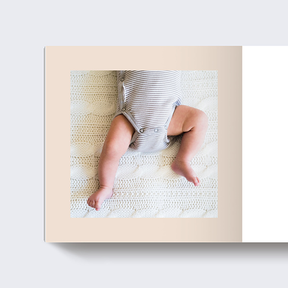 Album photo bébé Etiquette Poudrée