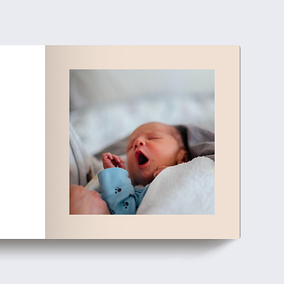 Album photo bébé Etiquette Poudrée