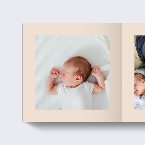 Album photo bébé Etiquette Poudrée