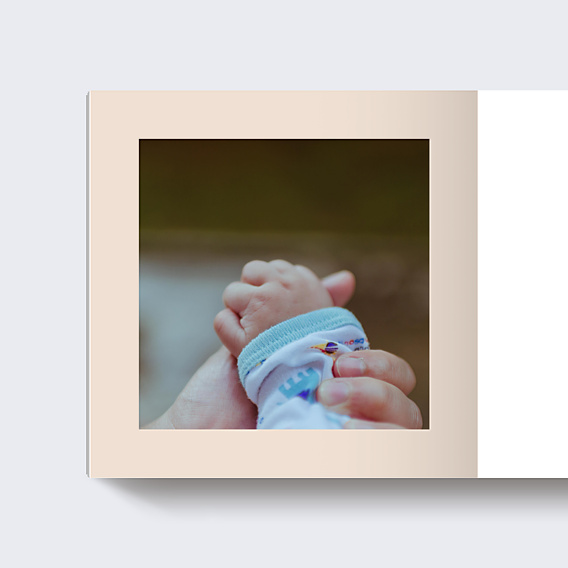 Album photo bébé Etiquette Poudrée