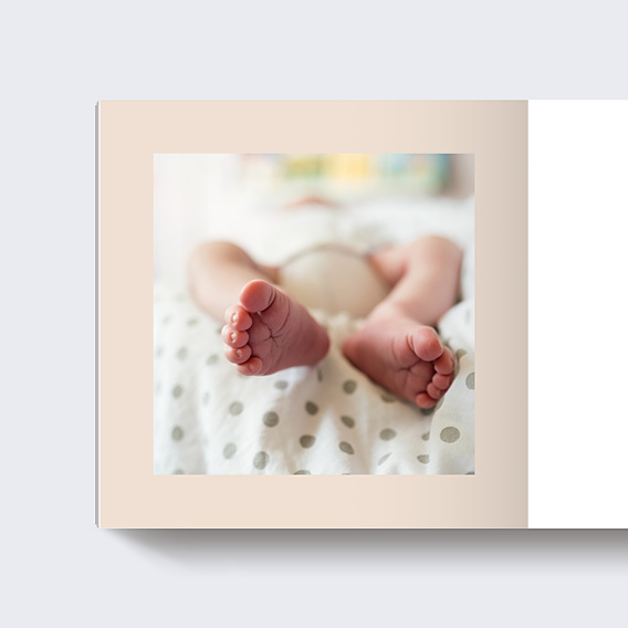 Album photo bébé Etiquette Poudrée