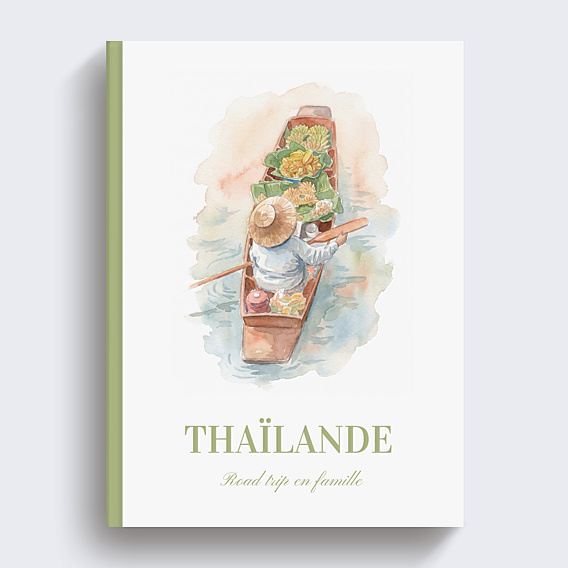 Album photo voyage Paysage en aquarelle