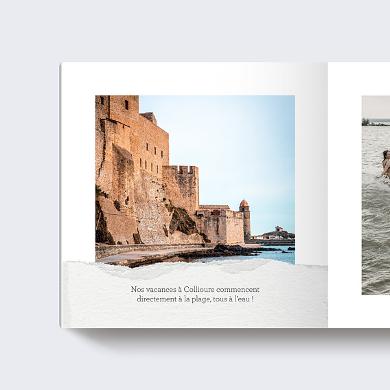 Album photo voyage Papier Déchiré Page 1