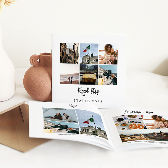 Album photo voyage Multiphoto Typographique