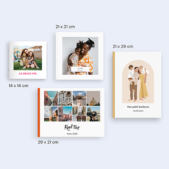 Album photo voyage Multiphoto Typographique