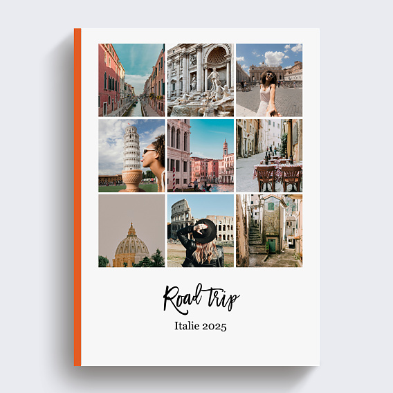 Album photo voyage Multiphoto Typographique