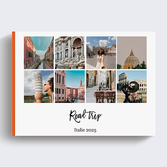Album photo voyage Multiphoto Typographique