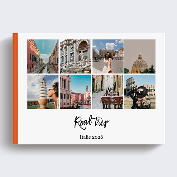 Album photo voyage Multiphoto Typographique