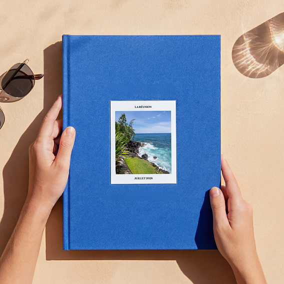 Album photo voyage Tissu embossé