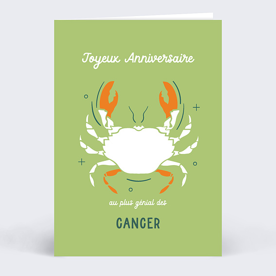 Carte anniversaire adulte Astro Cancer