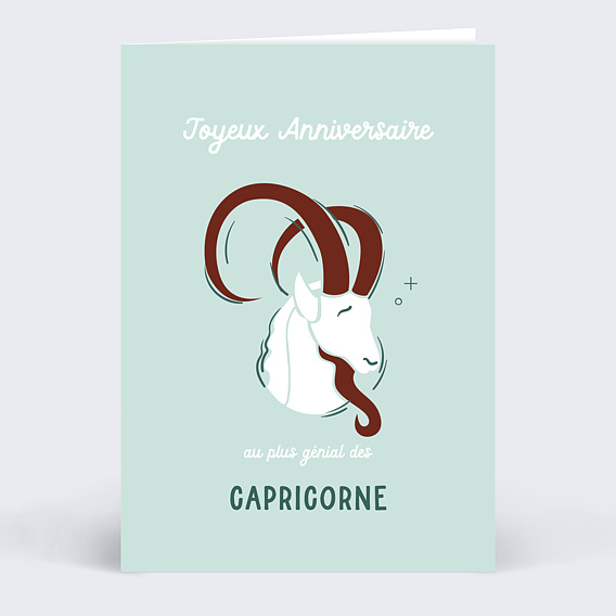 Carte anniversaire adulte Astro Capricorne