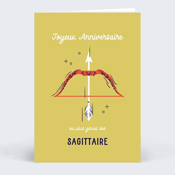 Carte anniversaire adulte Astro Sagittaire