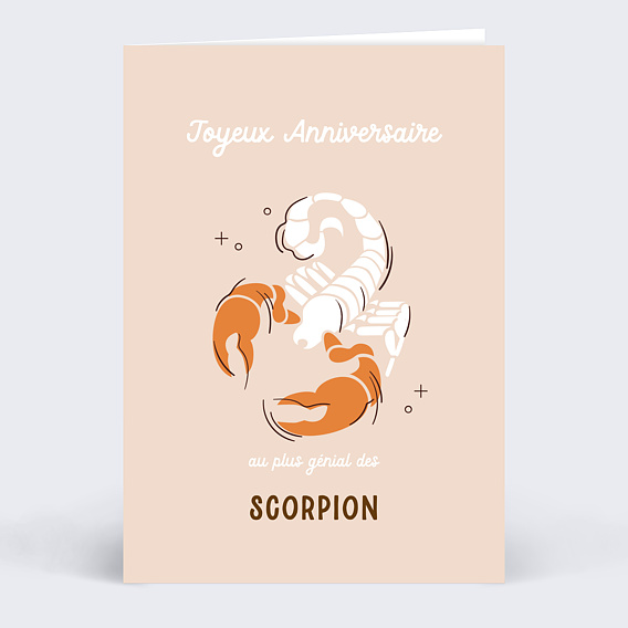 Carte anniversaire adulte Astro Scorpion