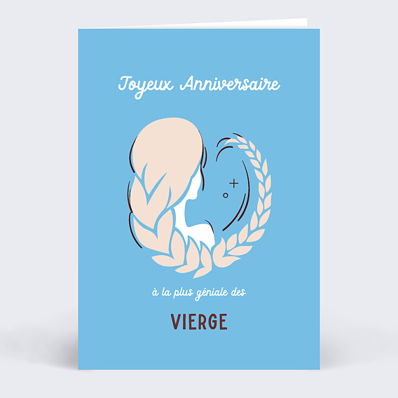 Carte anniversaire adulte Astro Vierge