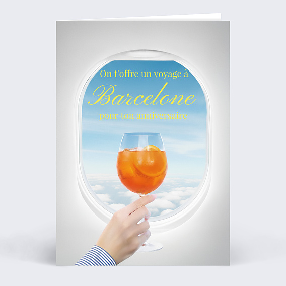 Carte anniversaire Bon pour un voyage