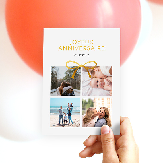 Carte anniversaire adulte Cadeau Photo