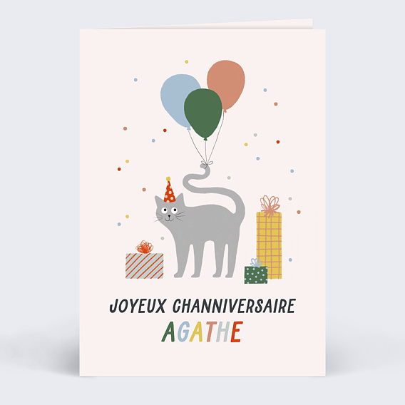 Carte anniversaire adulte Channiversaire